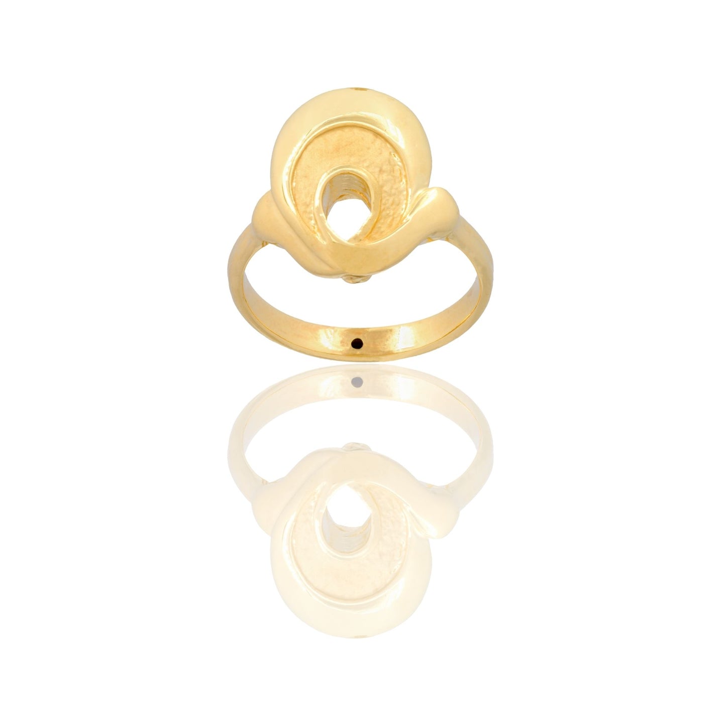 Anello Oro Giallo Oro 18 carati Ovale Foro Centrale Solo Oro