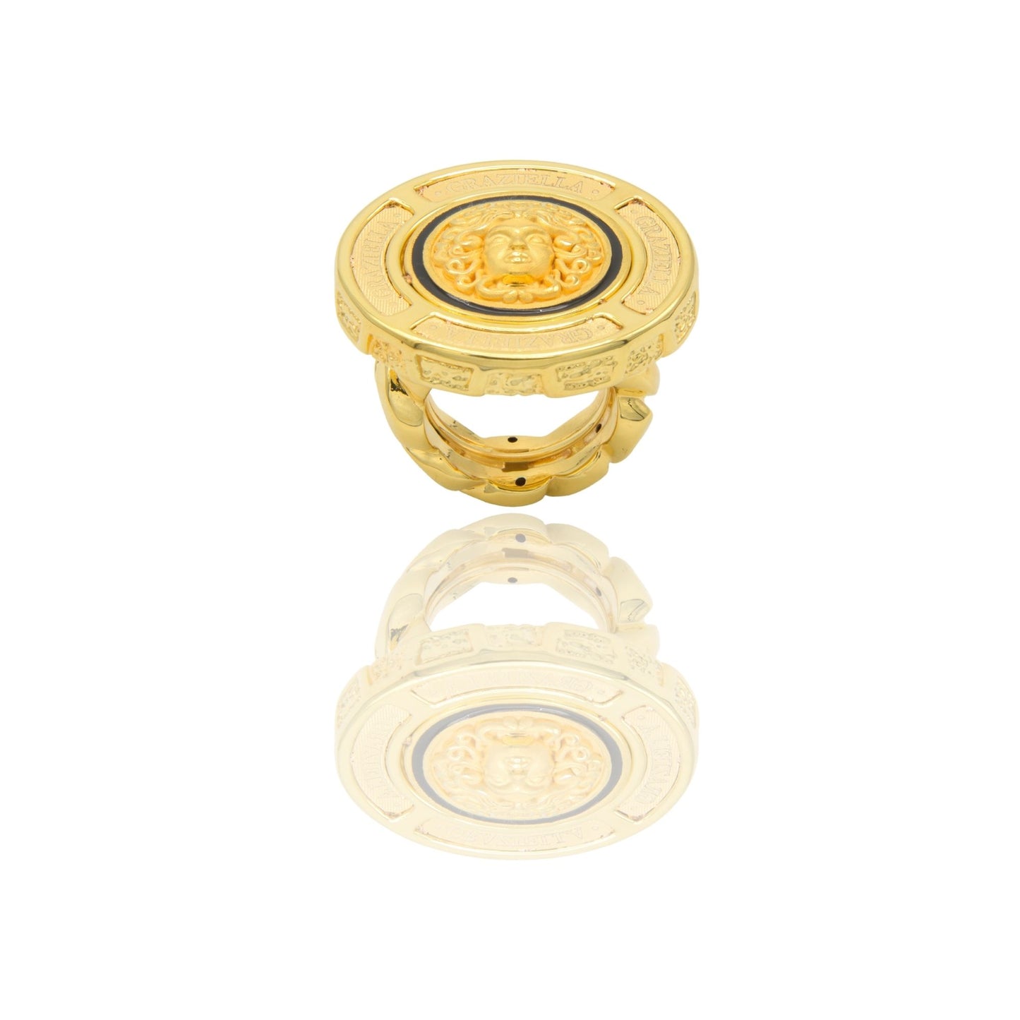ANELLO UOMO GROUMETTE VOLTO MEDUSA