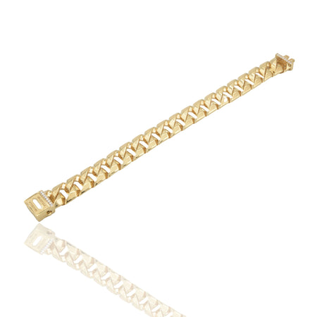 Bracciale Oro Giallo Oro 18 carati Groumette Vuota Maglia Squadrata  Solo Oro