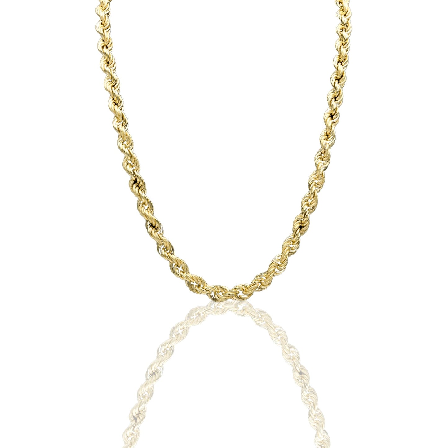 Collana Oro Giallo Oro 18 carati Corda Chiusura Greca Solo Oro cm.70 spess. mm 10