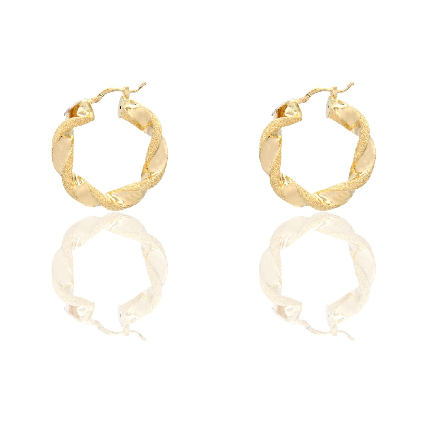 Orecchini Oro Giallo Oro 18 carati Cerchi Torchon Solo Oro Spessore mm.6 diametro interno cm.3