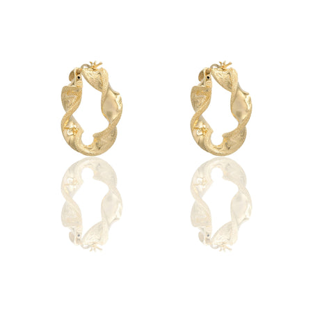 ORECCHINI DONNA CERCHI TORCHON CON GRECA