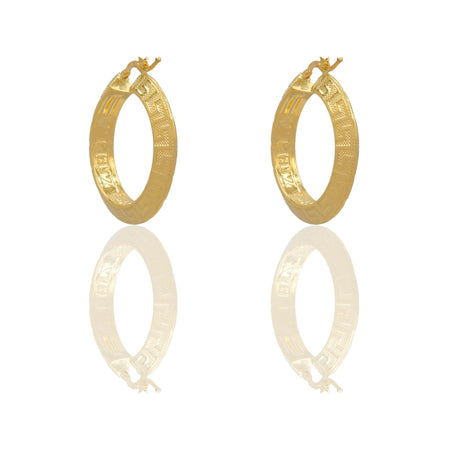 ORECCHINI DONNA CERCHI GRECA PIRAMIDE