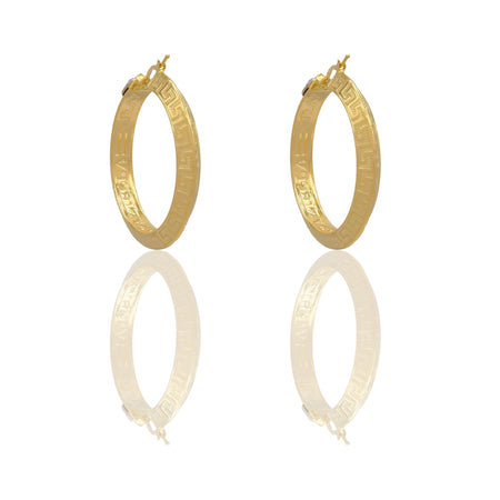 ORECCHINI DONNA CERCHI GRECA PIRAMIDE