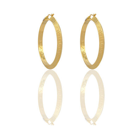 ORECCHINI DONNA CERCHI GRECA PIRAMIDE