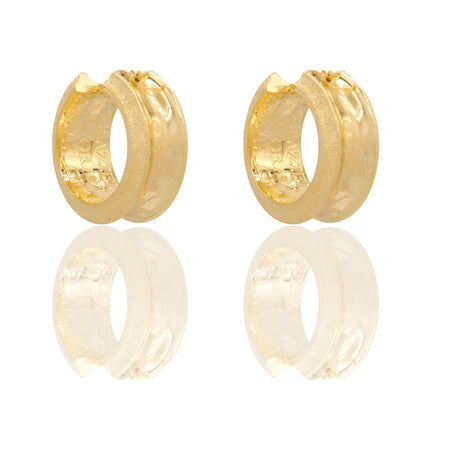 ORECCHINI DONNA CERCHI INCAVATI DISEGNO FARFALLA