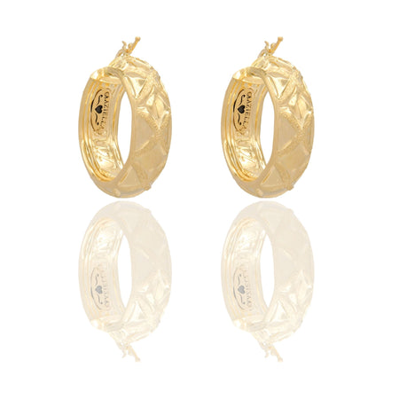 ORECCHINI DONNA CERCHI CON ROMBI