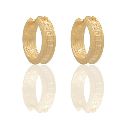 ORECCHINI DONNA CERCHI RIGATI