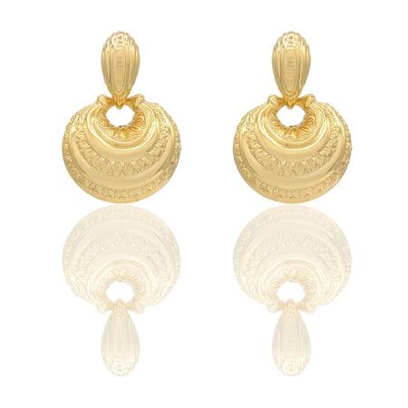 Orecchini Oro Giallo Oro 18 carati Elettroformati  Tondi  Solo Oro