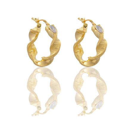 ORECCHINI DONNA CERCHI TORCHON CON GRECA