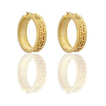 ORECCHINI DONNA CERCHI CON GRECA