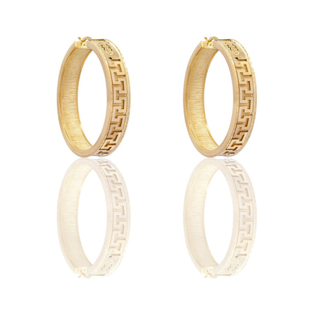 ORECCHINI DONNA CERCHI CON GRECA