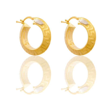 ORECCHINI DONNA CERCHI GRECA PIRAMIDE