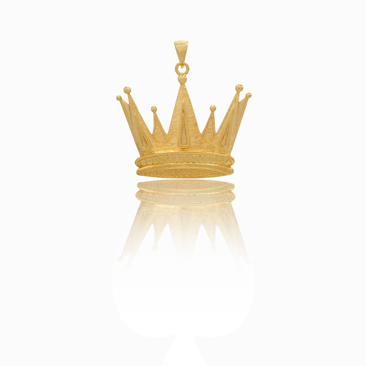 Ciondolo Oro Giallo Oro 18 carati Elettroformato Corona Solo Oro