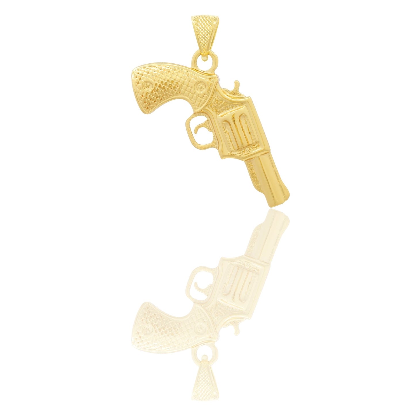 Ciondolo Oro Giallo Oro 18 carati Pistola Elettroformata Solo Oro