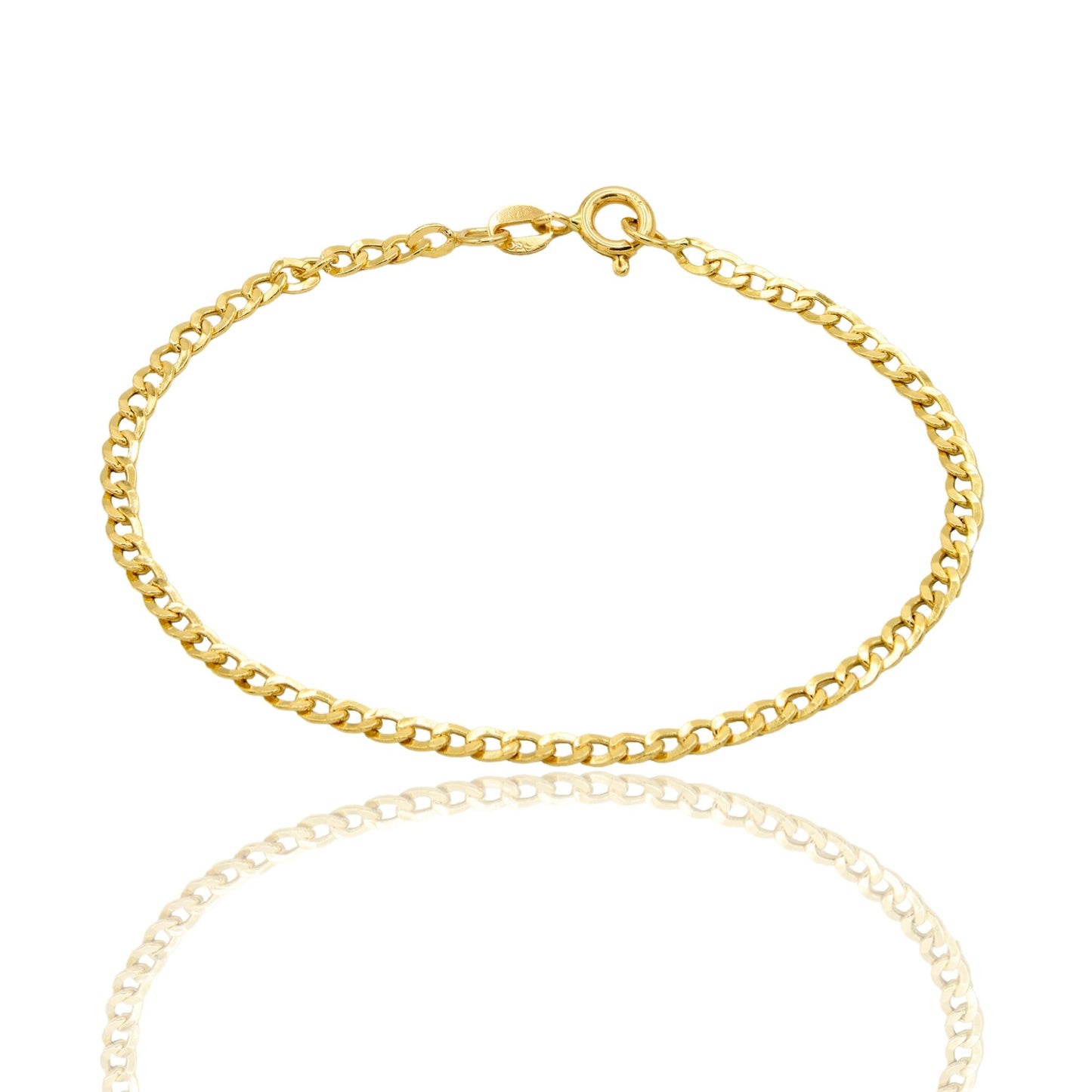 Bracciale Oro Giallo Oro 18 carati Catena Maglia Groumette Solo Oro cm. 21