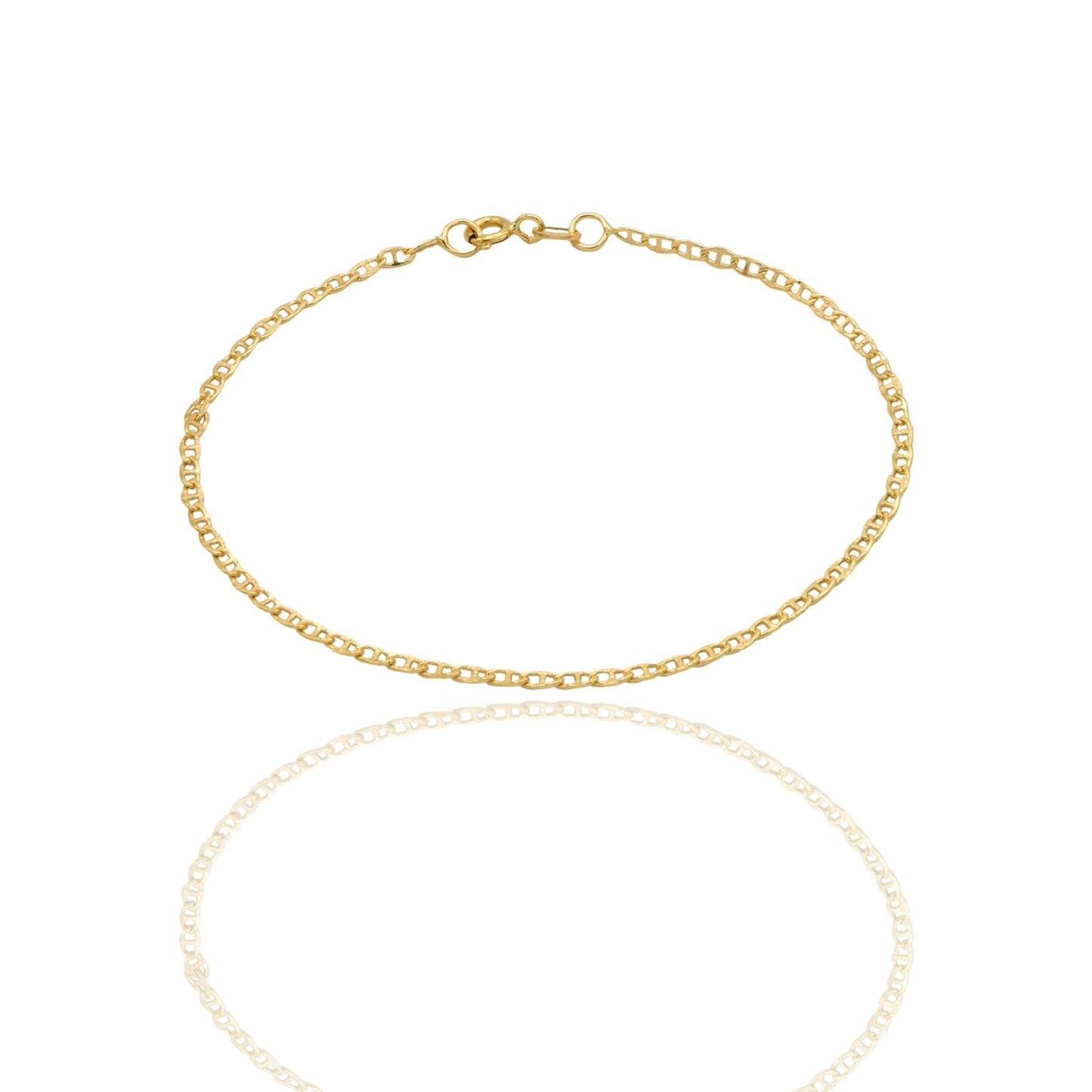 Bracciale Oro Giallo Oro 18 carati Catena Maglia Marinara Solo Oro