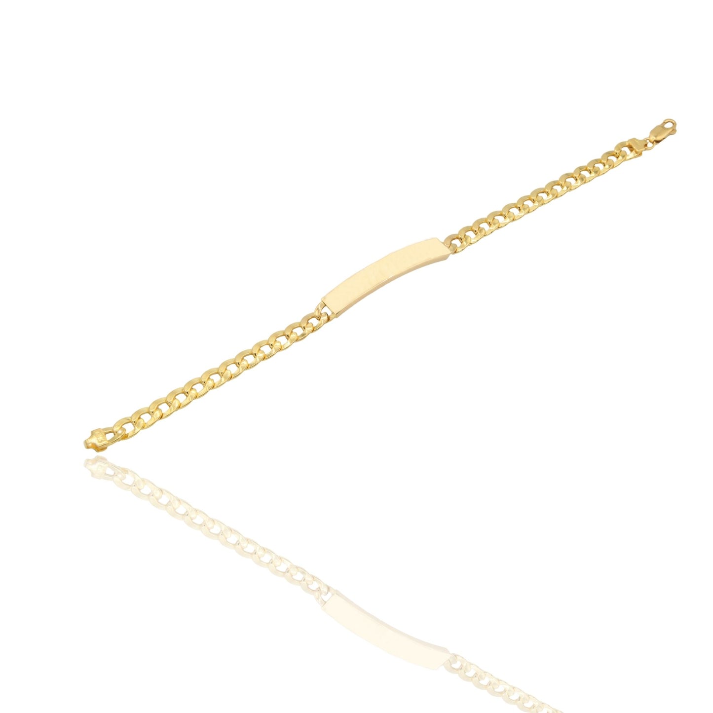 Bracciale Oro Giallo Oro 18 carati Catena Maglia Groumette Solo Oro