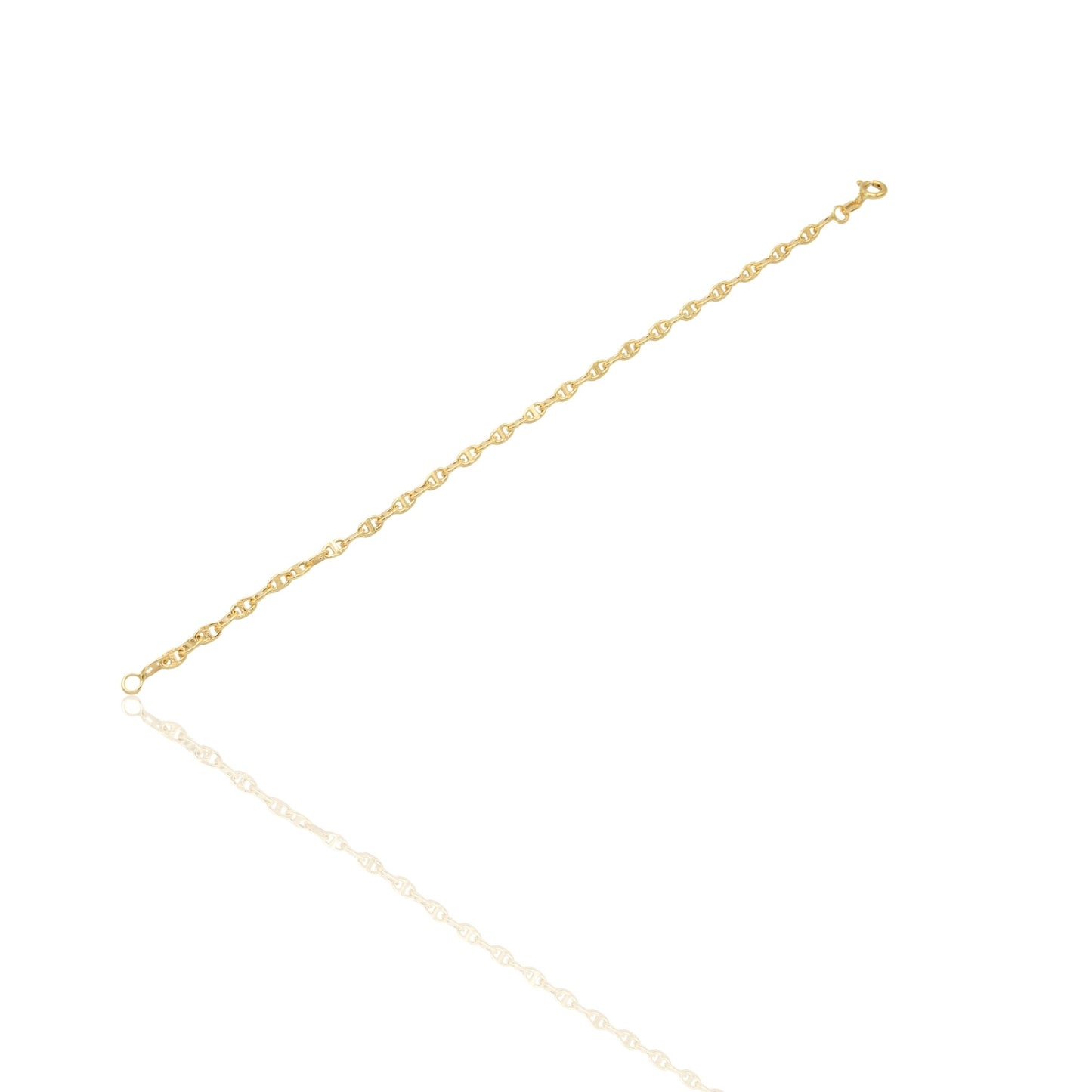 Bracciale Oro Giallo Oro 18 carati Catena Maglia Marinara Solo Oro
