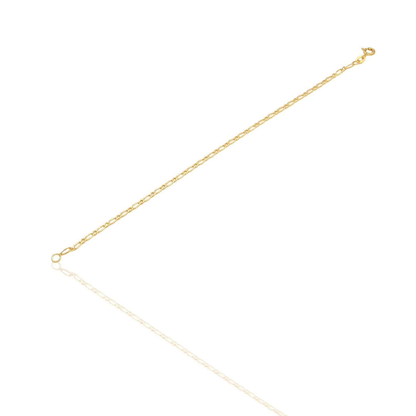 Bracciale Oro Giallo Oro 18 carati Catena Maglia piatta Solo Oro