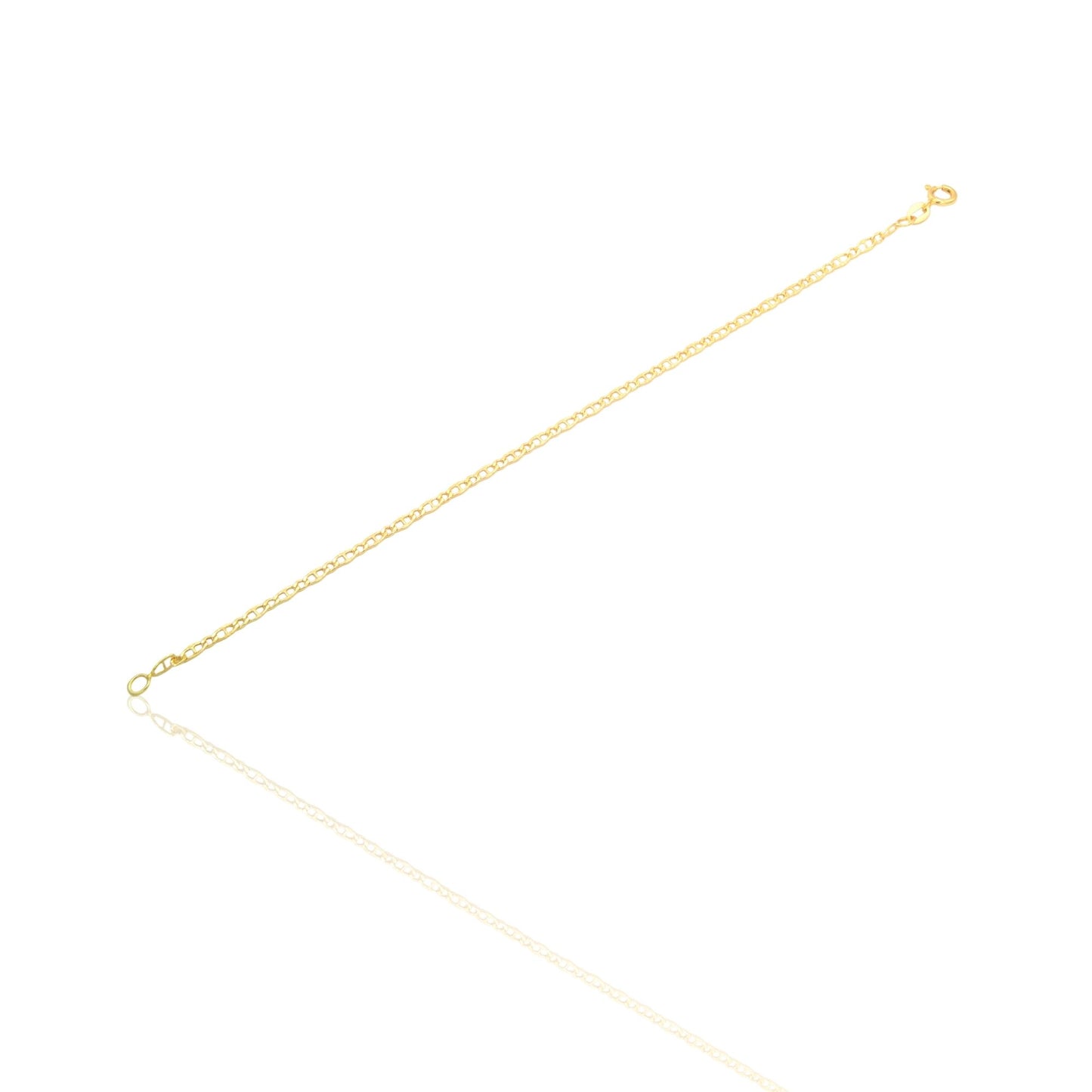 Bracciale Oro Giallo Oro 18 carati Maglia Marinara Piatta Solo Oro