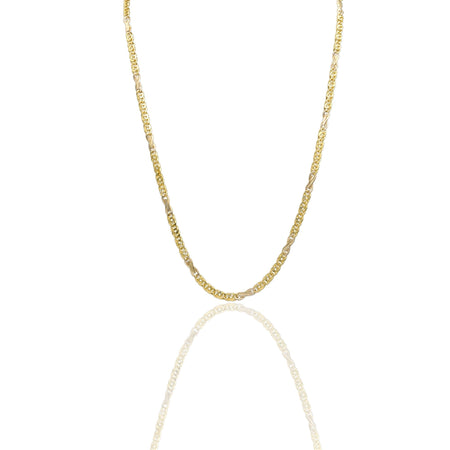 Collana Oro Giallo Oro 18 carati Catena Piatta Solo Oro cm.60