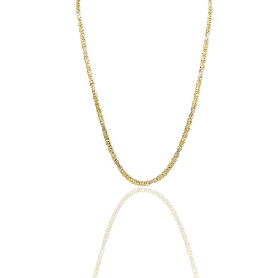 Collana Oro Giallo Oro 18 carati Catena Piatta Solo Oro cm.60