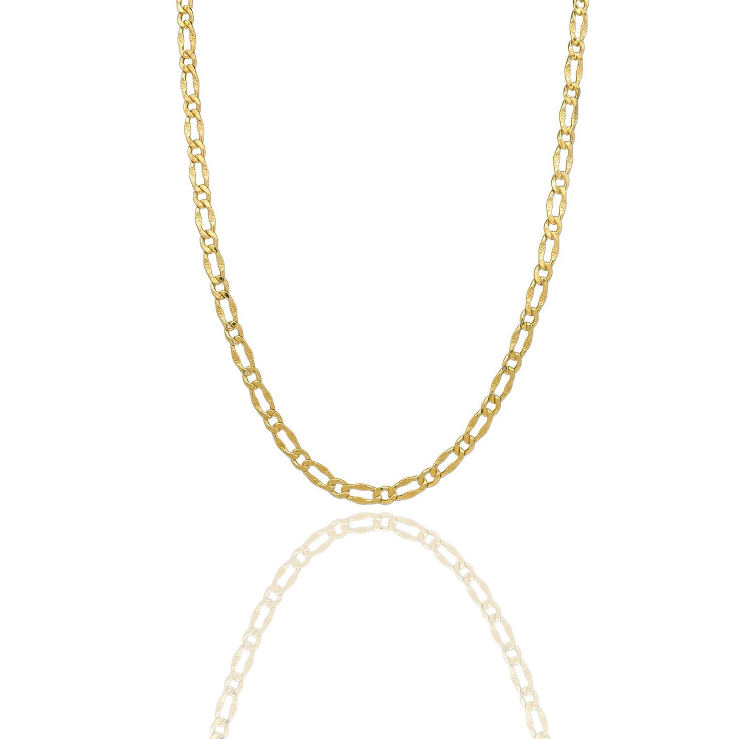 Collana Oro Giallo Oro 18 carati Catena Piatta Solo Oro cm.50