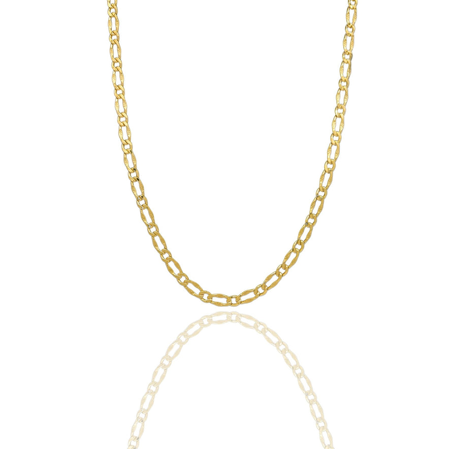 Collana Oro Giallo Oro 18 carati Catena Piatta Solo Oro cm.50