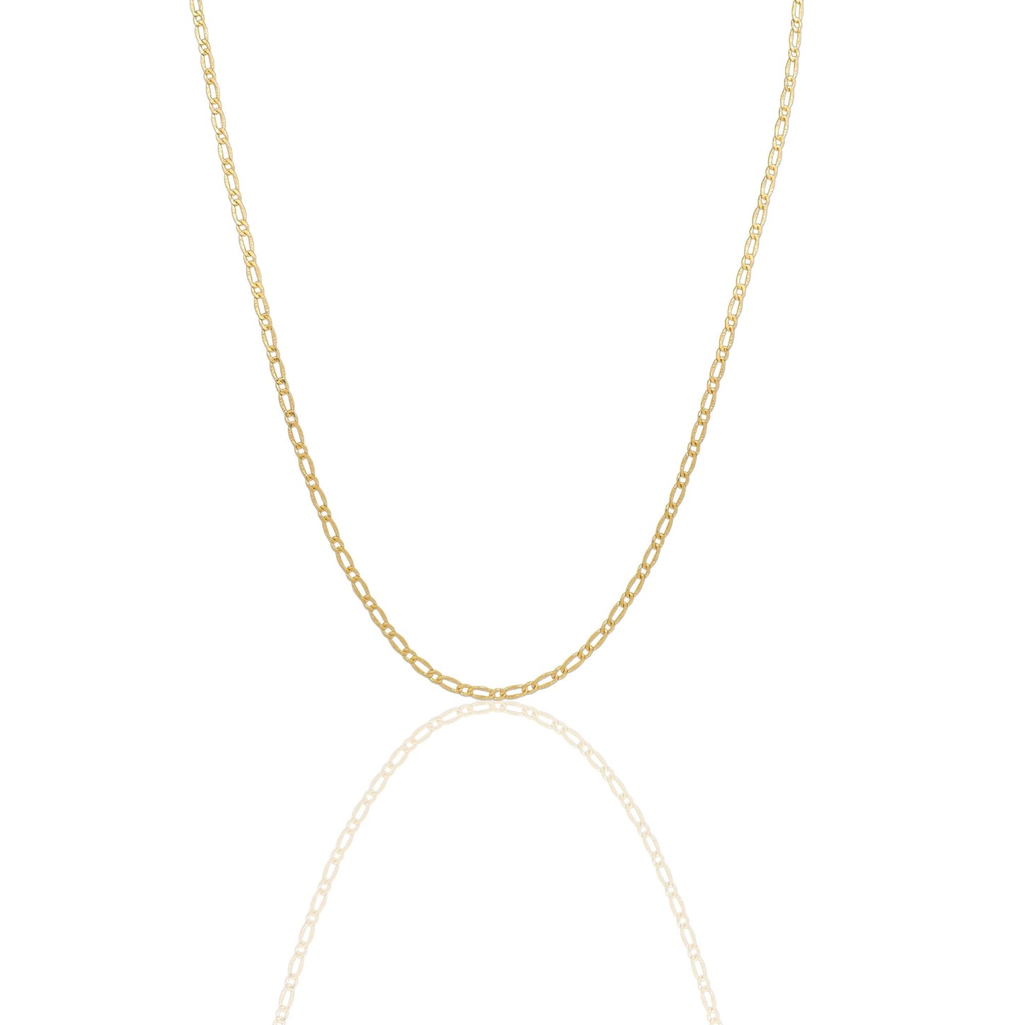 Collana Oro Giallo Oro 18 carati Catena Piatta Solo Oro cm.60