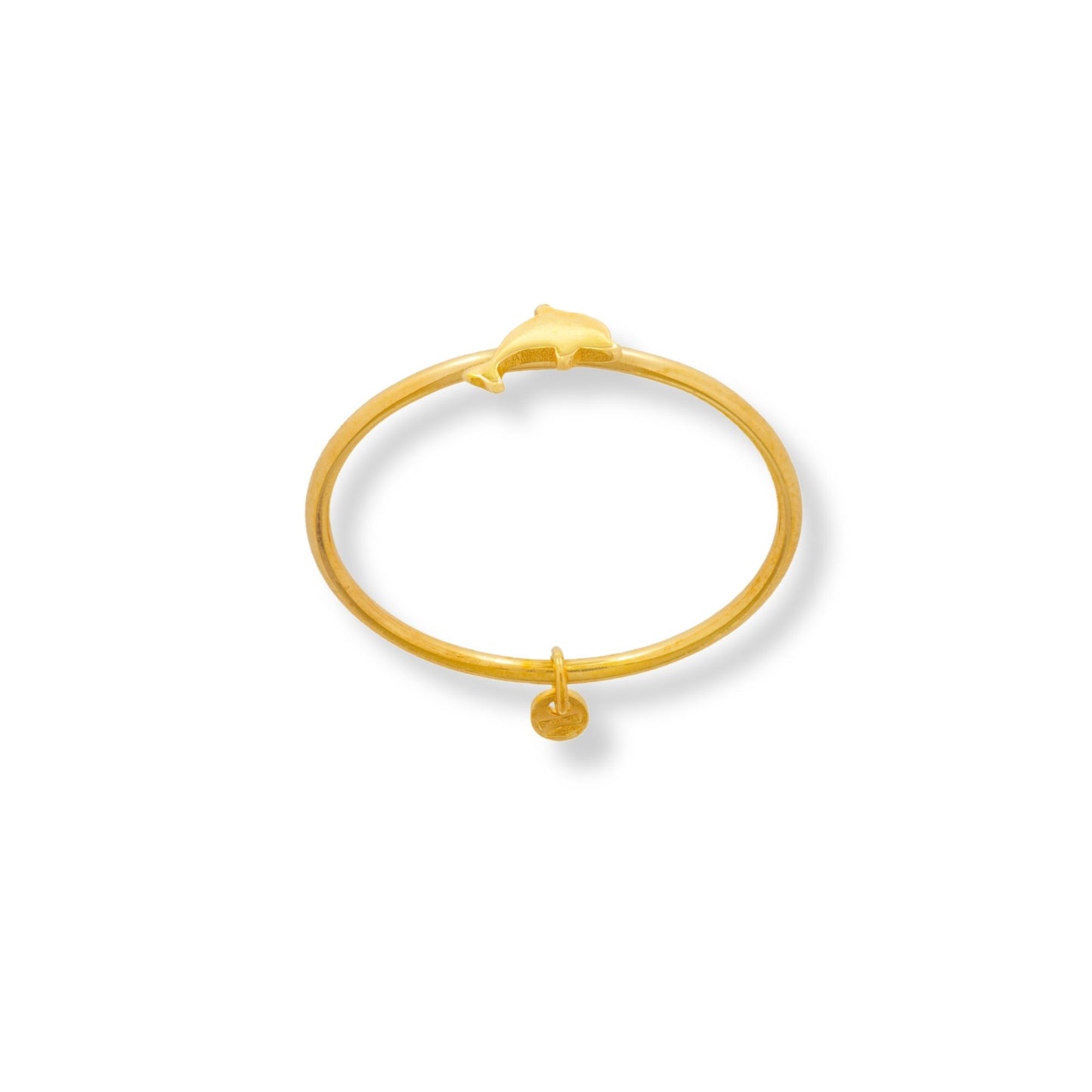 Anello Oro Giallo Oro 18 carati Delfino Lucido Solo Oro spessore gambo 1 mm , spessore delfino 3,7