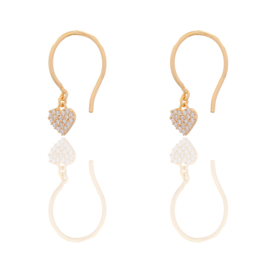 ORECCHINI DONNA CUORE PENDENTE CHIUSURA MONACHINA