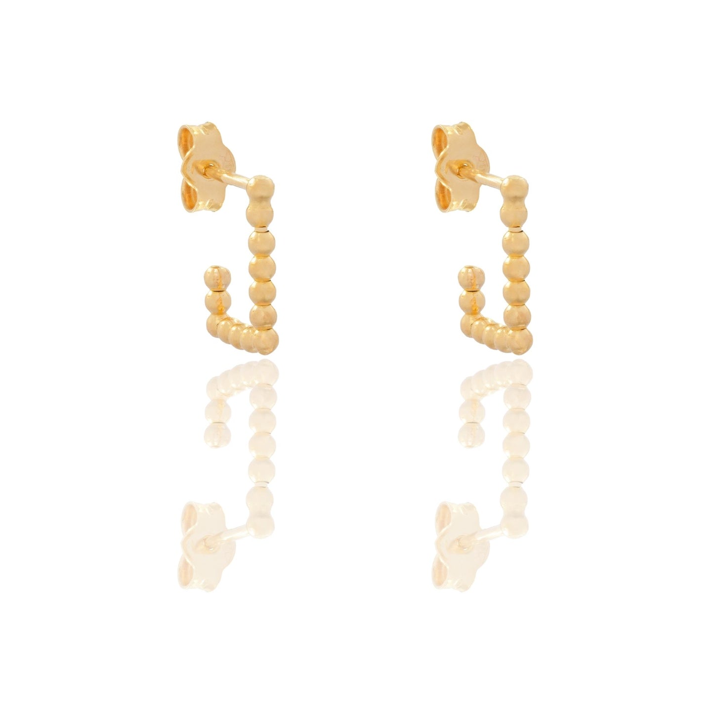 ORECCHINI DONNA RETTANGOLO PALLINATO APERTO