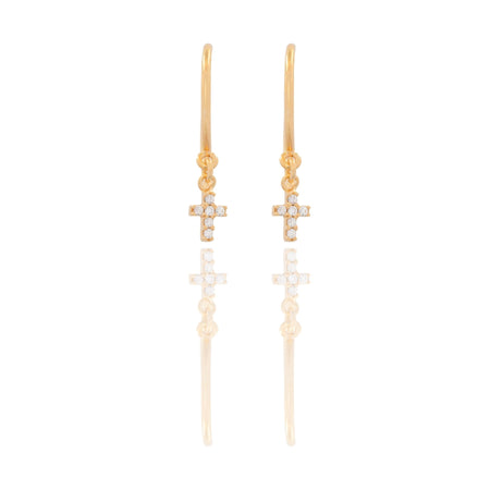 ORECCHINI DONNA PENDENTE AD AMO CON CROCE