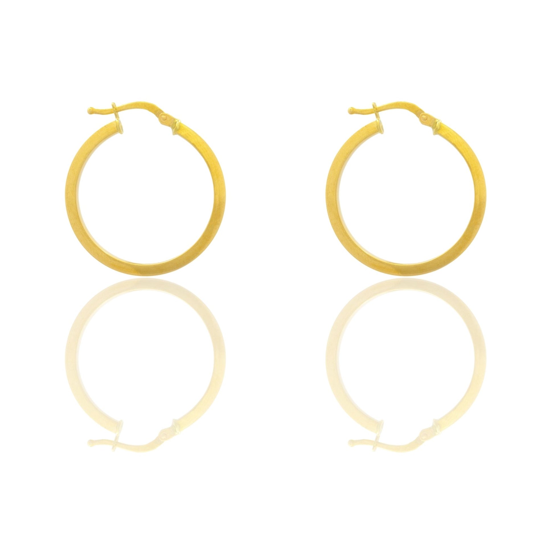 Orecchini Oro Giallo Oro 18 carati Cerchio  Solo Oro Spessore mm. 2 diametro interno cm.2,5