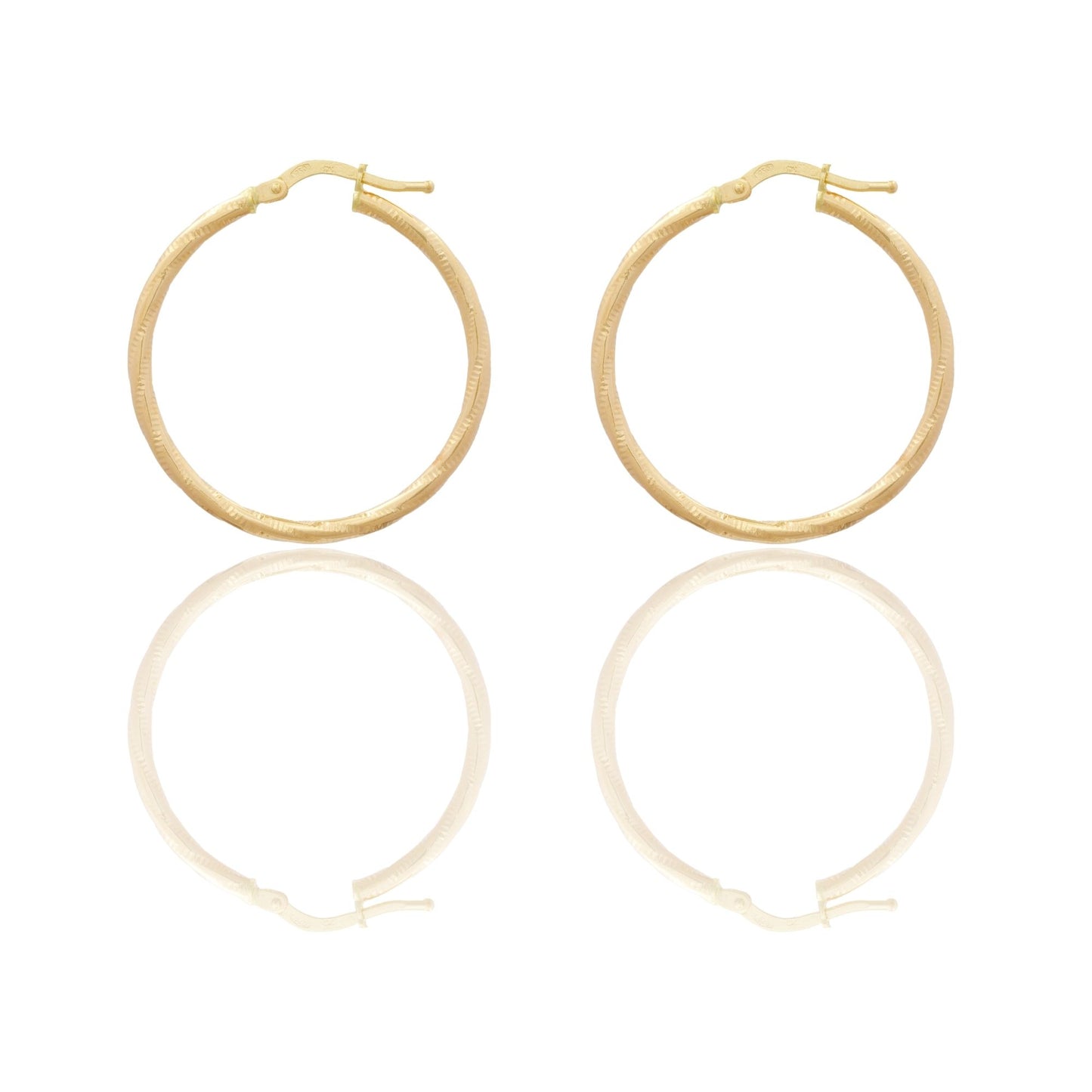 Orecchini Oro Giallo Oro 18 carati Cerchio  Solo Oro Spessore mm. 2 diametro interno cm.2,5