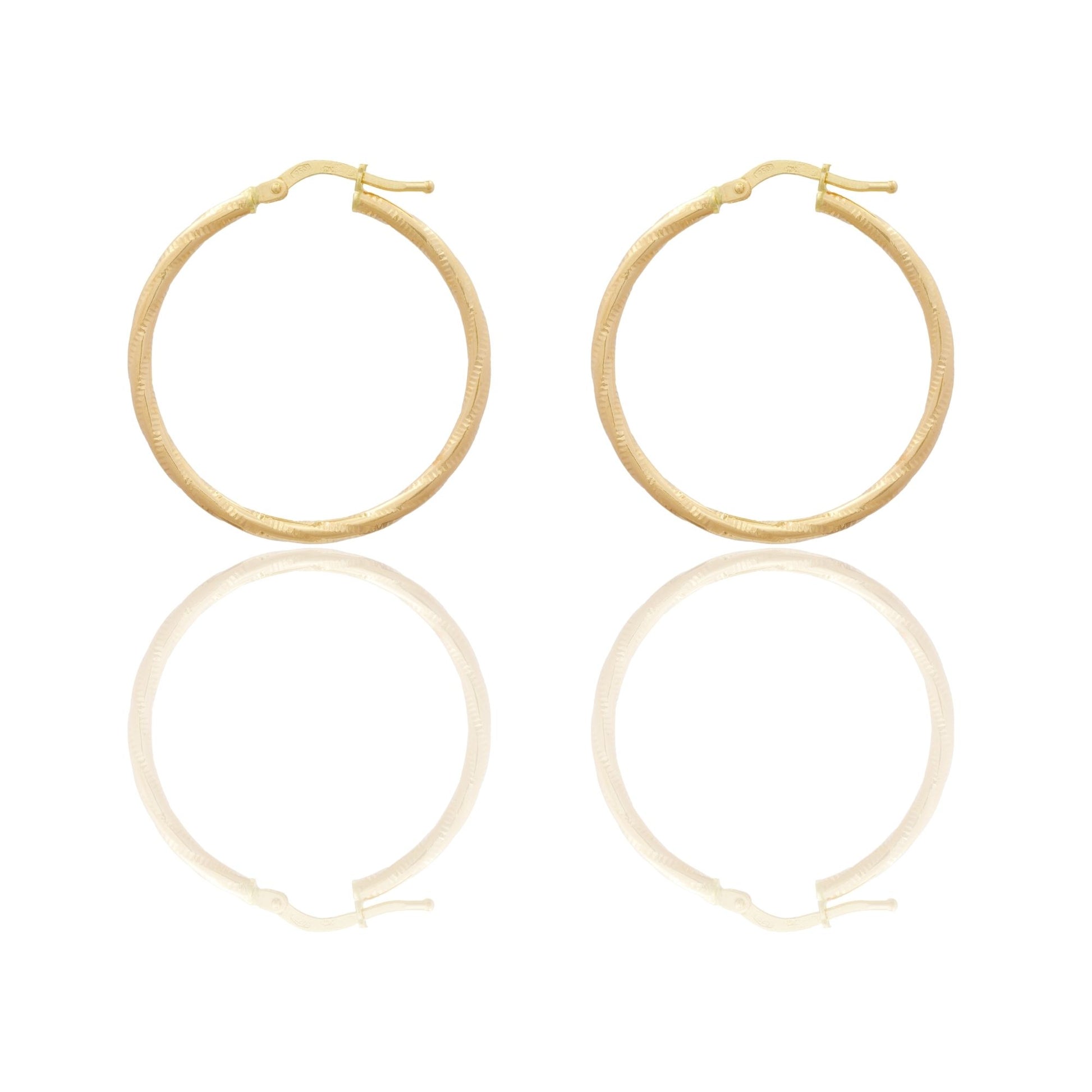 Orecchini Oro Giallo Oro 18 carati Cerchio  Solo Oro Spessore mm. 2 diametro interno cm.2,5