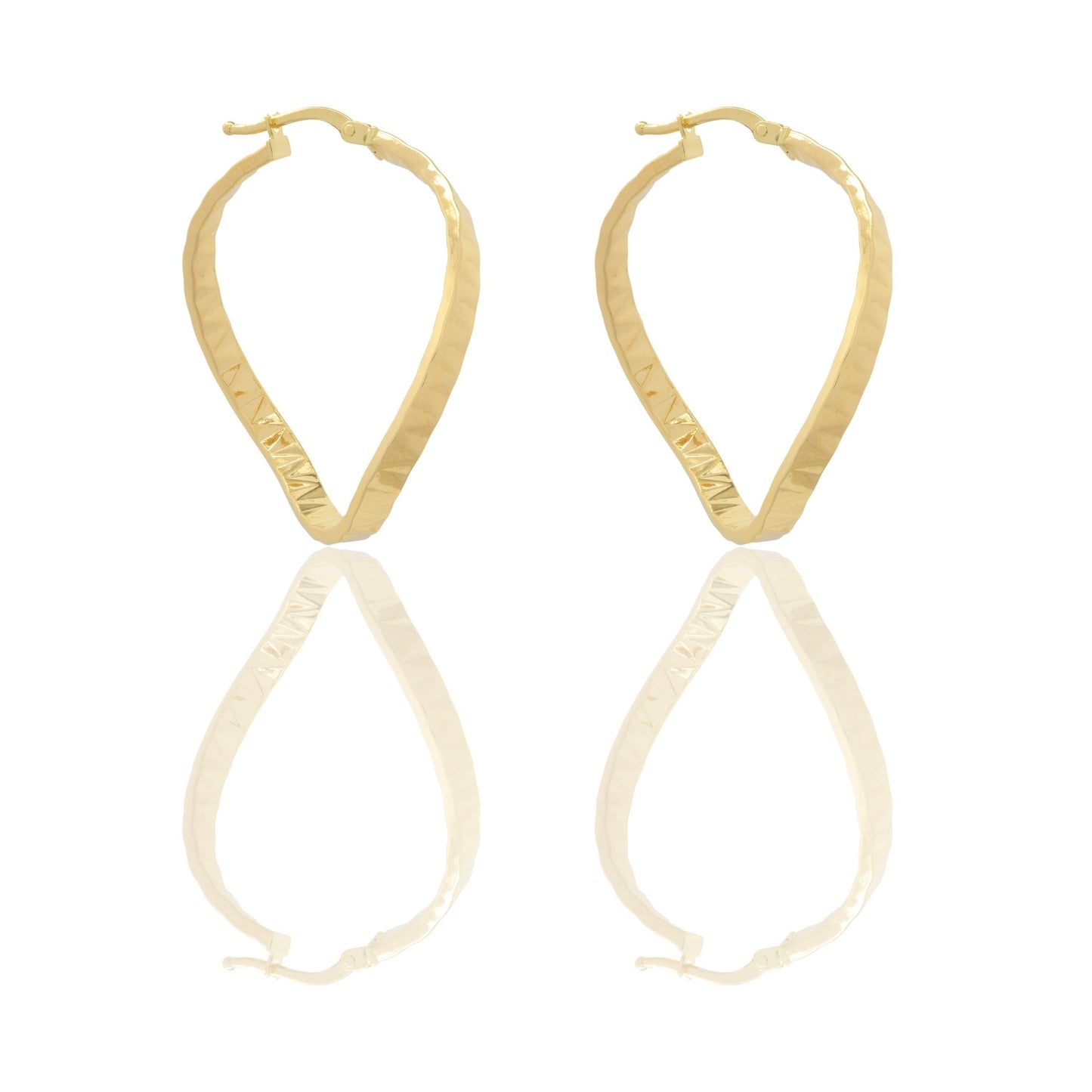 Orecchini Oro Giallo Oro 18 carati Cerchio  Solo Oro Lunghezza cm.3