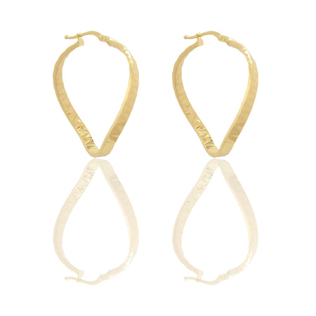 Orecchini Oro Giallo Oro 18 carati Cerchio  Solo Oro Lunghezza cm.3