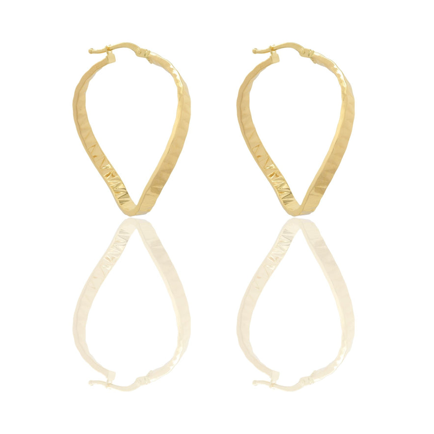 Orecchini Oro Giallo Oro 18 carati Cerchio  Solo Oro Lunghezza cm.3