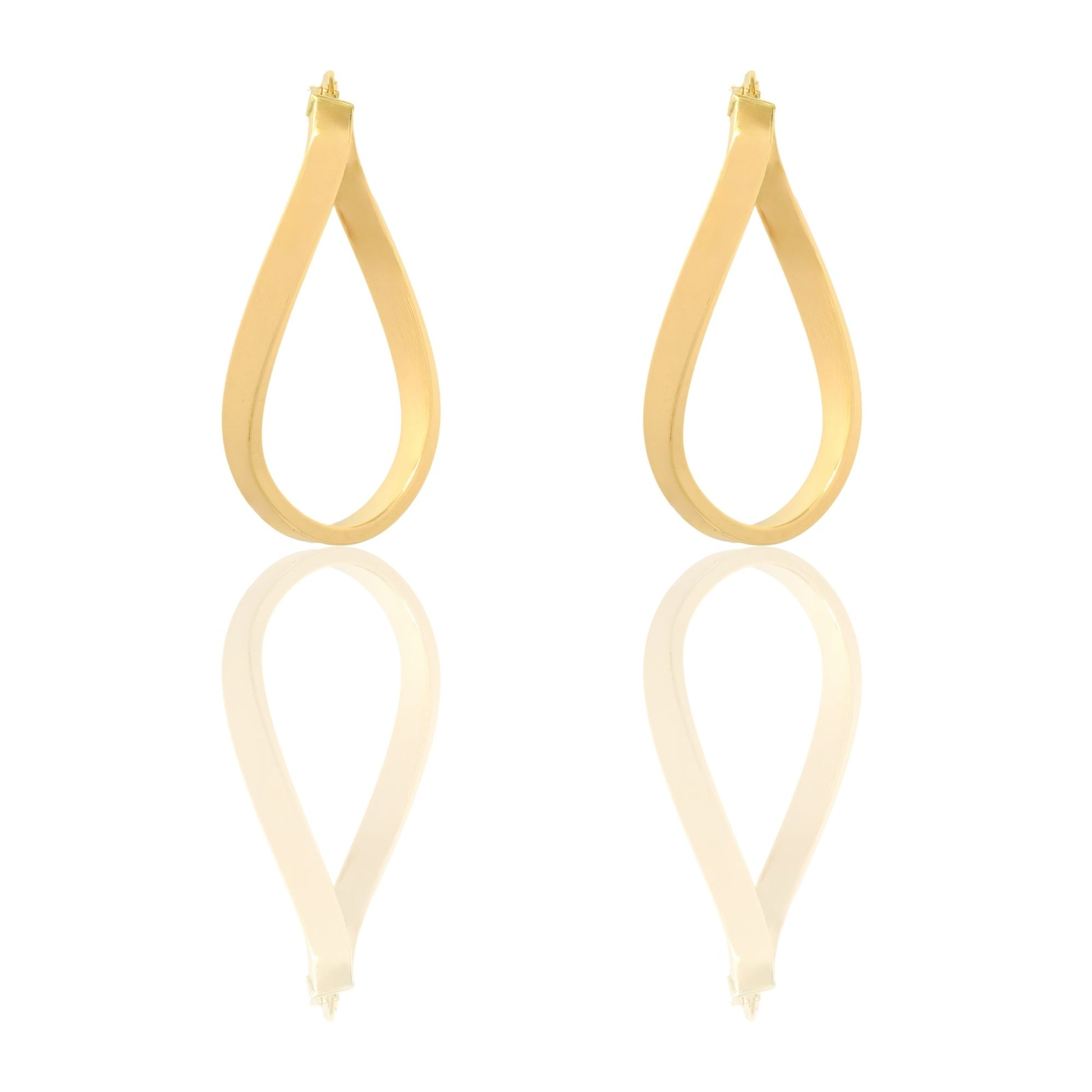 Orecchini Oro Giallo Oro 18 carati Cerchio  Solo Oro Spessore mm. 3*1,5  diametro interno cm.2