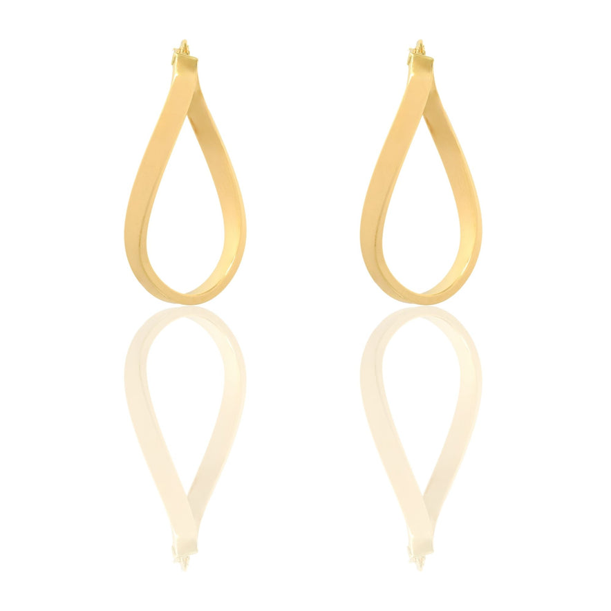 Orecchini Oro Giallo Oro 18 carati Cerchio  Solo Oro Spessore mm. 3*1,5  diametro interno cm.2