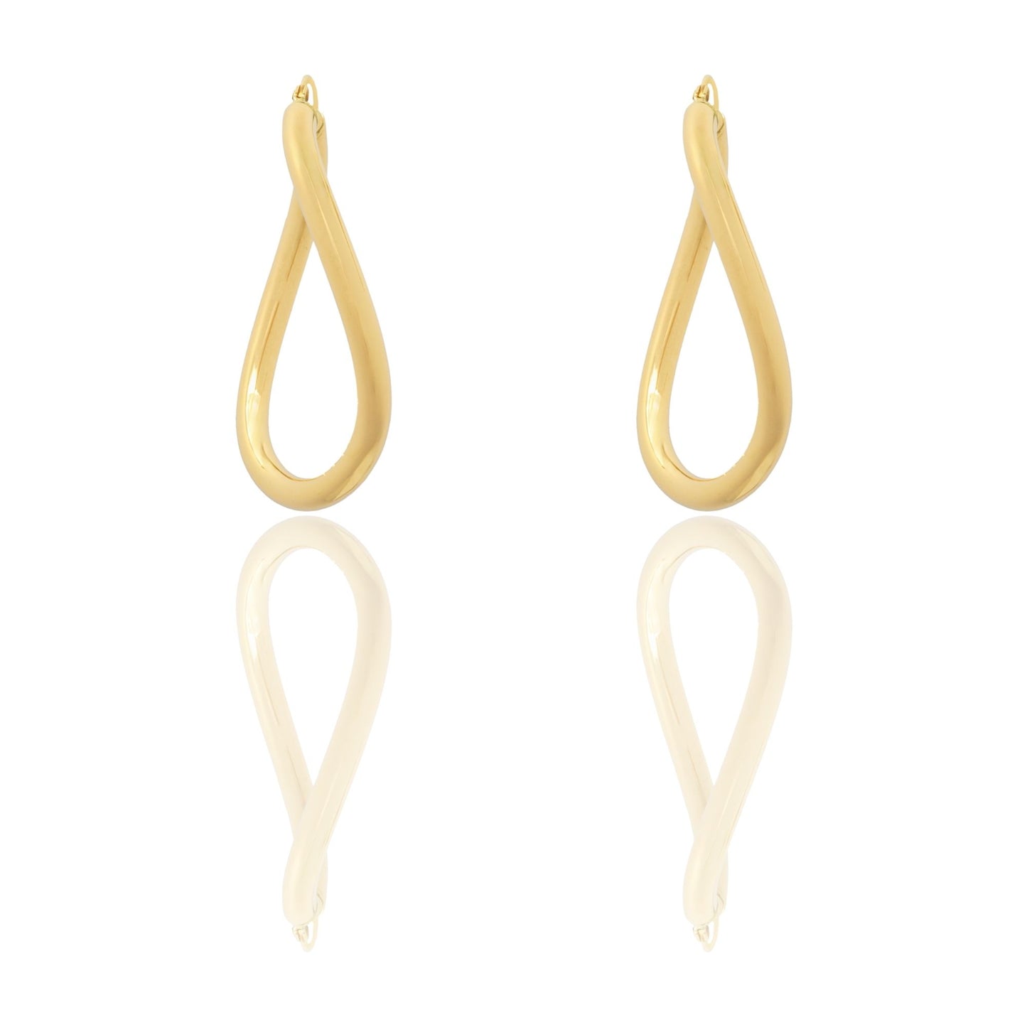 Orecchini Oro Giallo Oro 18 carati Cerchio Solo Oro diametro interno cm.2,5