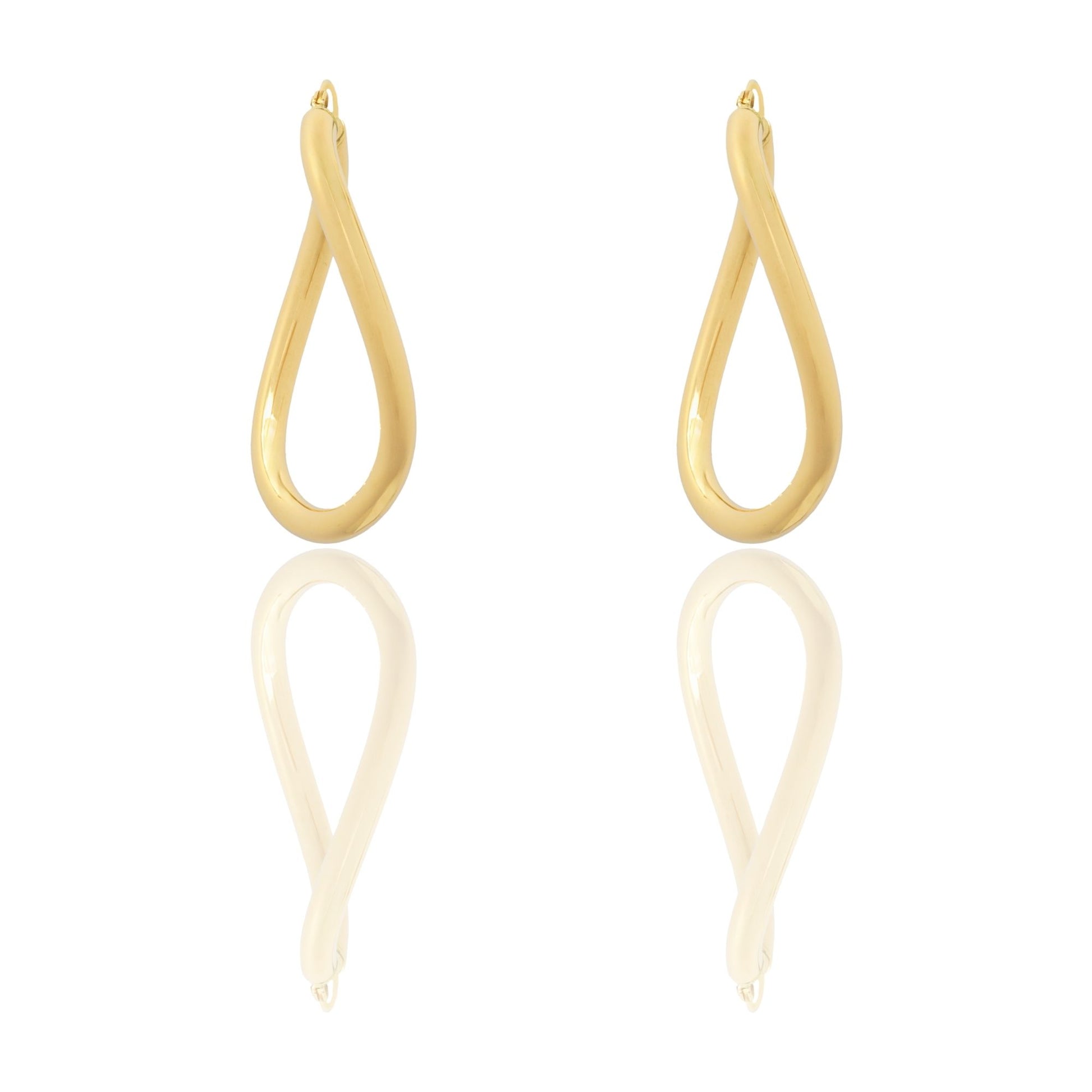 Orecchini Oro Giallo Oro 18 carati Cerchio  Solo Oro diametro interno cm.2,5