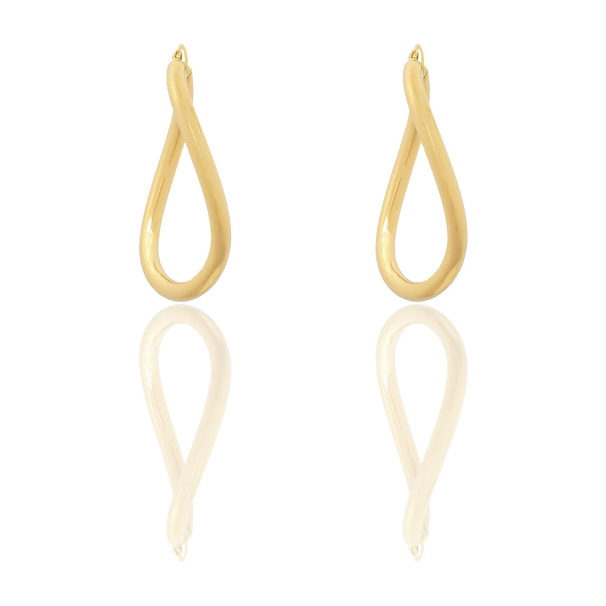 Orecchini Oro Giallo Oro 18 carati Cerchio  Solo Oro diametro interno cm.2,5