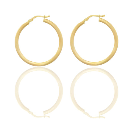 Orecchini Oro Giallo Oro 18 carati Cerchio  Solo Oro Spessore mm. 2,5 diametro interno cm.3