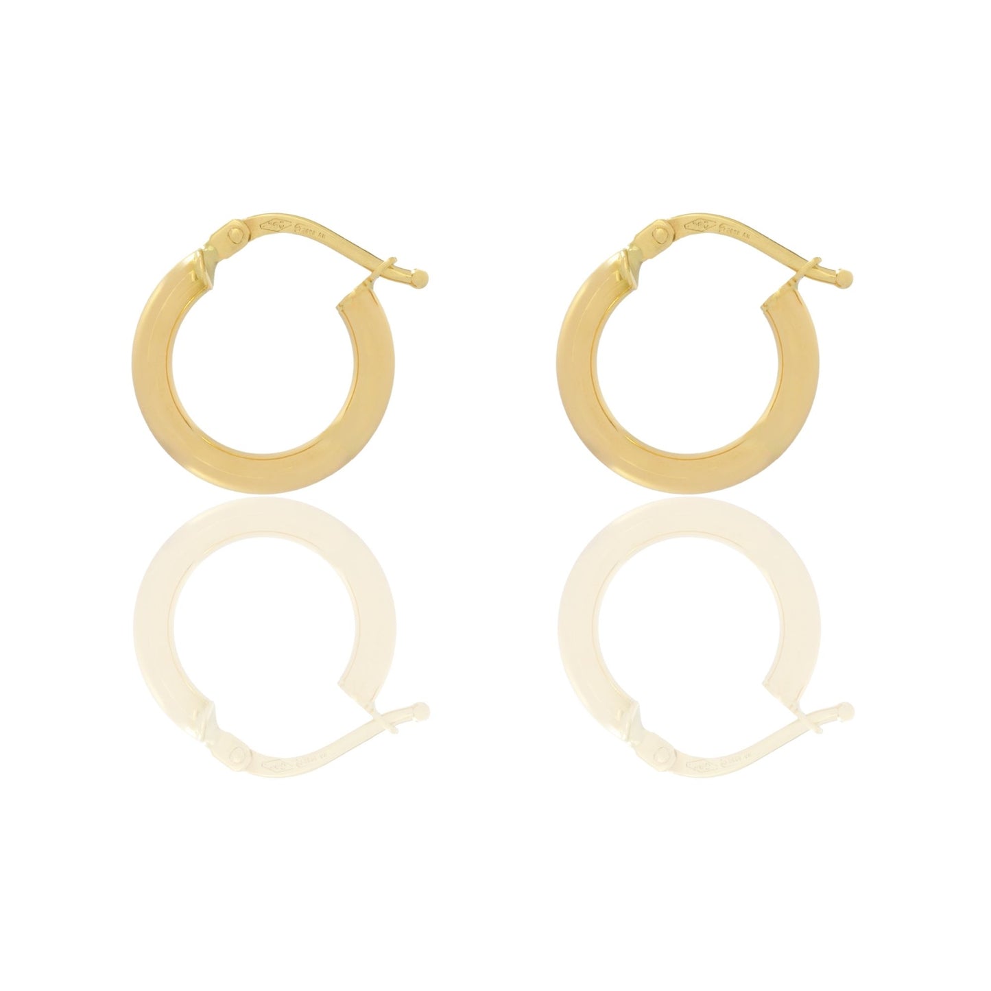 Orecchini Oro Giallo Oro 18 carati Cerchio Solo Oro Spessore mm. 2.5 diametro interno cm.1,5