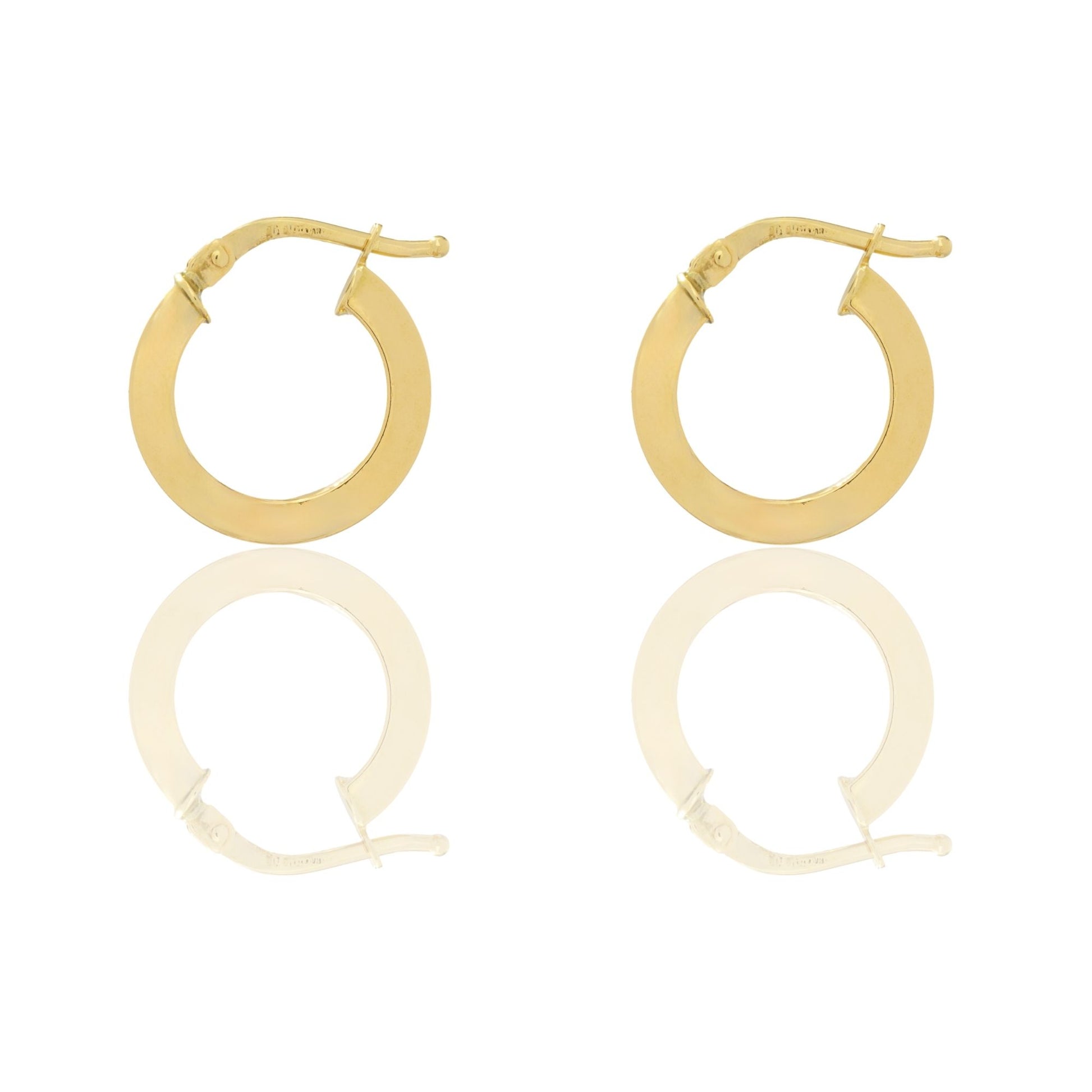 Orecchini Oro Giallo Oro 18 carati Cerchio  Solo Oro Spessore mm. 2,5 diametro interno cm.1