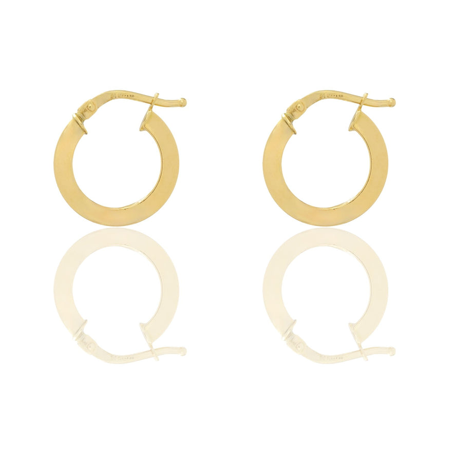 Orecchini Oro Giallo Oro 18 carati Cerchio  Solo Oro Spessore mm. 2,5 diametro interno cm.1