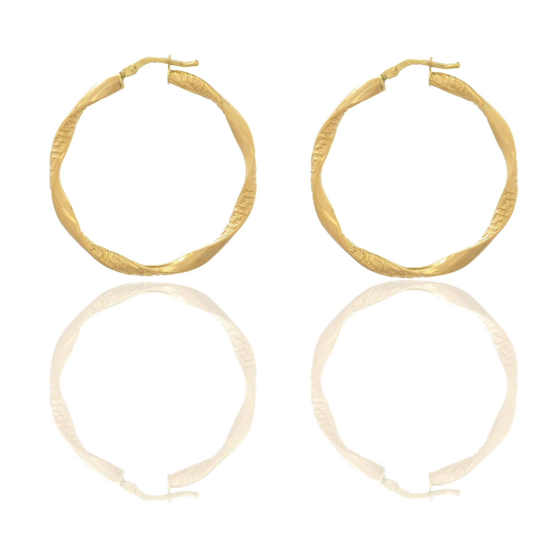 Orecchini Oro Giallo Oro 18 carati Cerchio  Solo Oro Spessore mm. 3 diametro interno cm.3